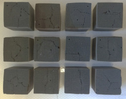 Composite zeolite/carbon honeycombs