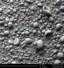 SEM image of maltodextrin microspheres obtained by spray-drying