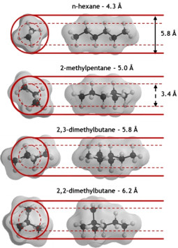 Hexane Isomers Molecules