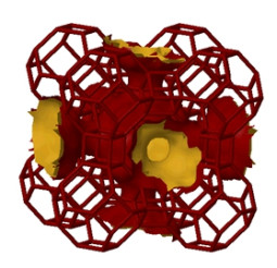 LTA zeolite unit cell structure
